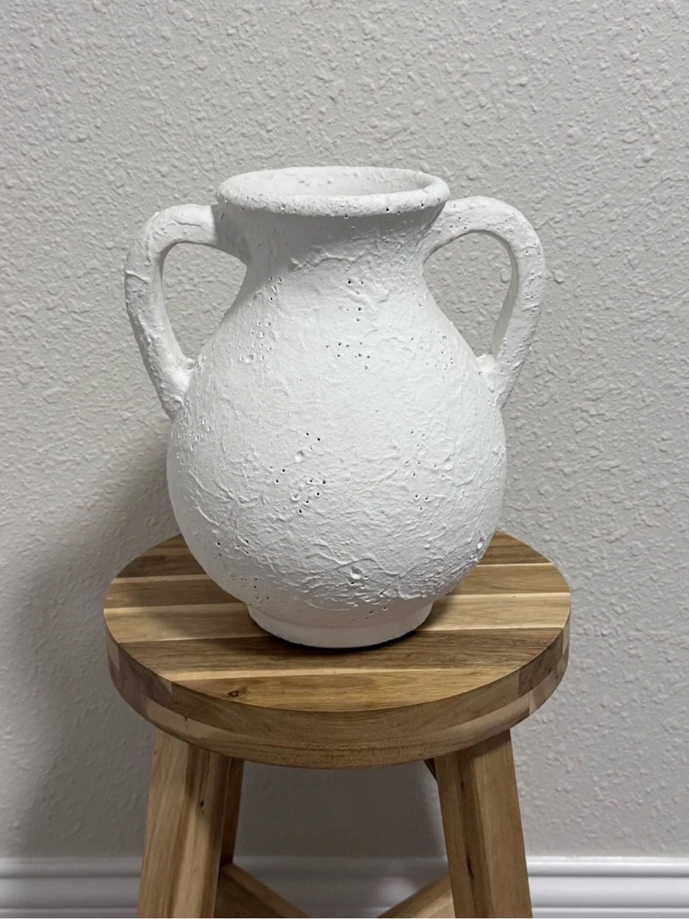 Rare Opalhouse Jungalow Handcrafted Off-White Dual Handle Ceramic Vessel